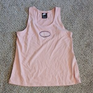 Nike Light Pink Tank Top with Embroidered Logo